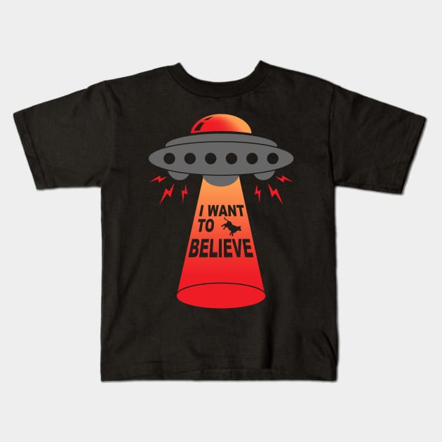 I Want to Believe Kids T-Shirt by BlackMorelli